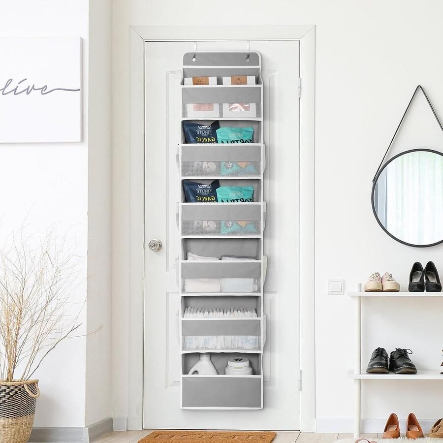 Hangrek Deurorganizer veelzijdige hangende opslag 6 grote vakken 8 zijvakken