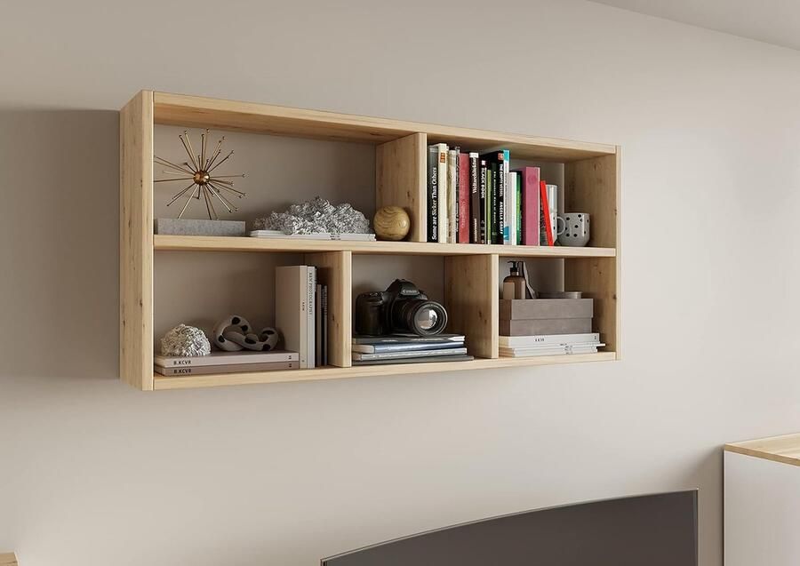 Hangrek in moderne look 113 6 x 50 x 25 cm (b x h x d) wandrek in verschillende uitvoeringen voor werk- woon- slaap- of tienerkamer (Artisan Eiken)