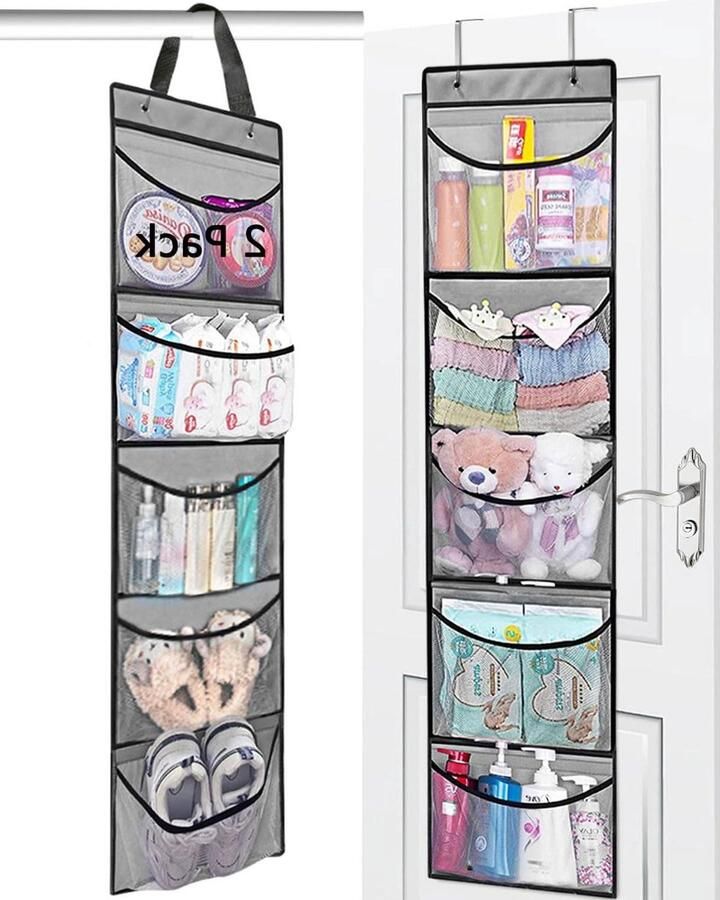 Hangrek organizer multifunctionele opberger 2 stuks grijs