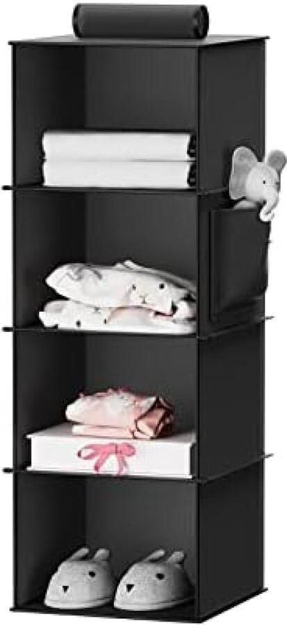 Hangrek stabiele hangorganizer kledingkast organizer hangende opslag kastorganizer met bamboestokken en MDF-platen versterkt