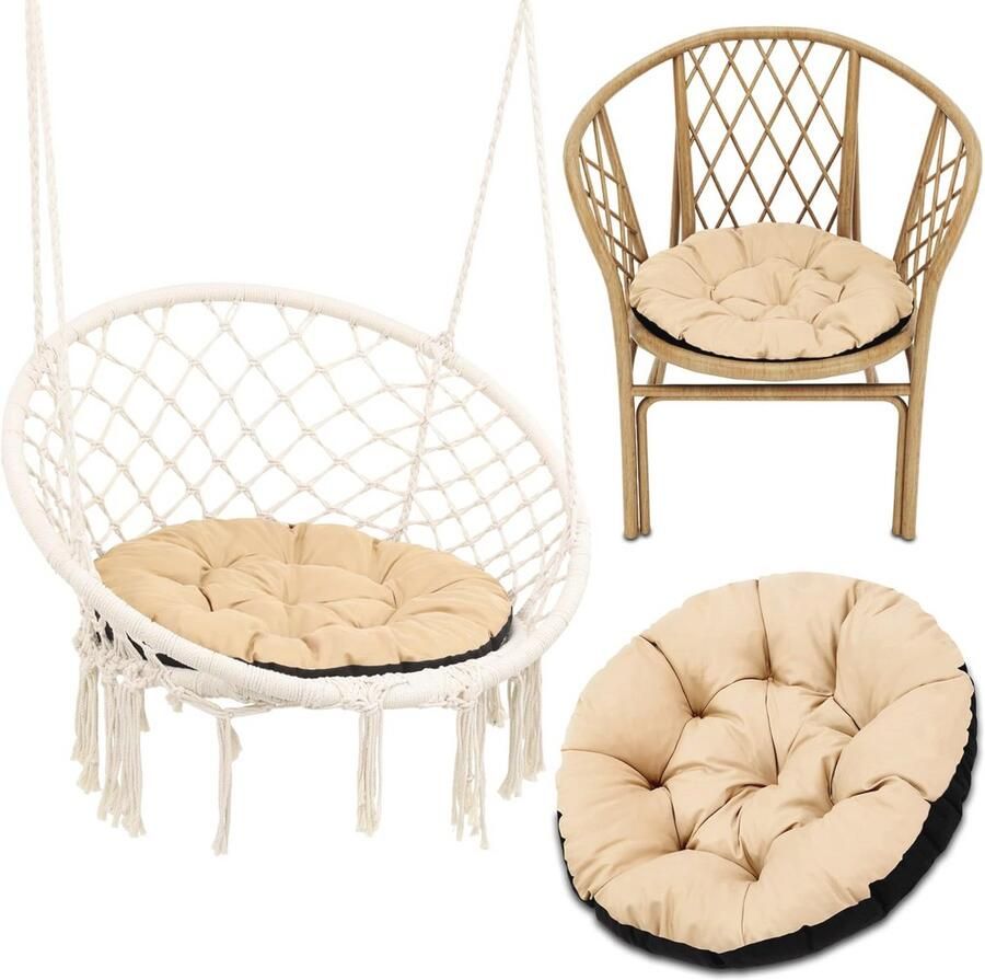 Hangstoel kussen 60 cm – Comfortabel zitkussen voor binnen en buiten – Perfect voor schommelen lezen en ontspannen
