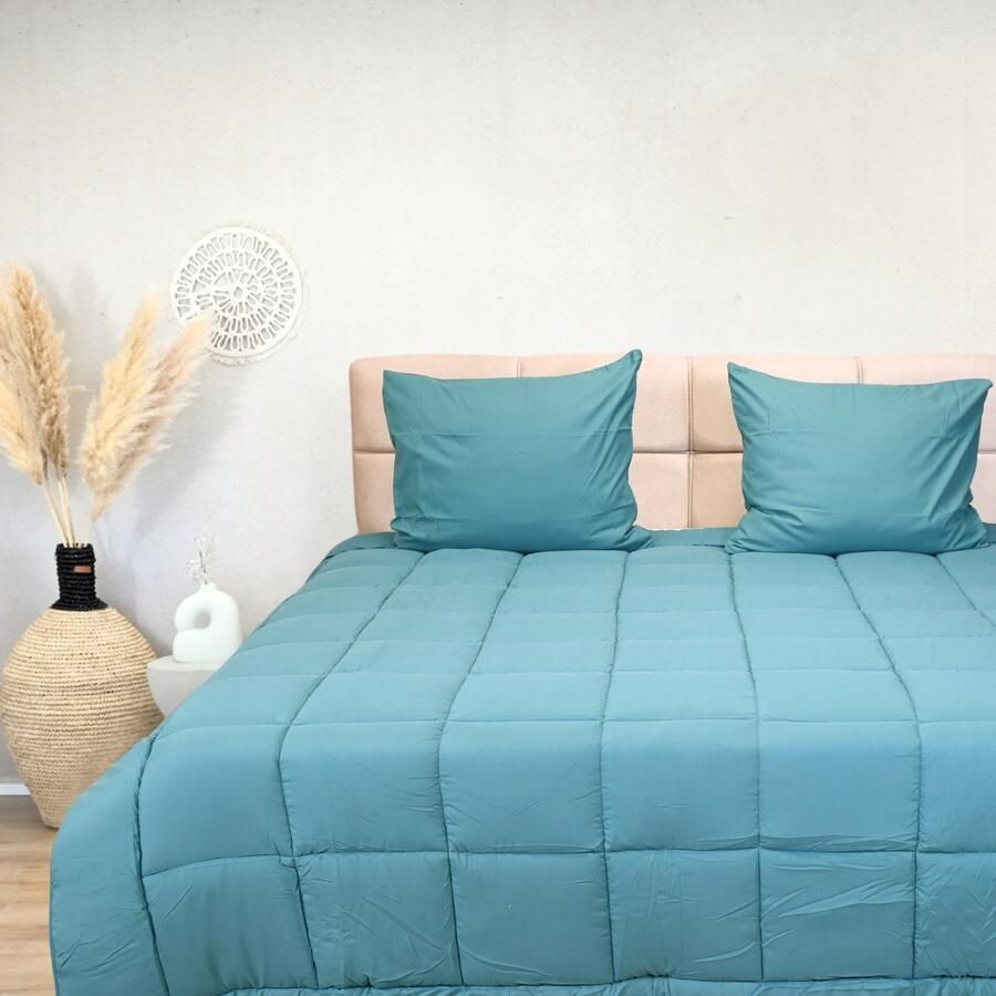 HappyBed All year dekbed enkel 160x220 Twijfelaar dekbed Wasbaar dekbed zonder overtrek Bedrukt dekbed zonder hoes Hoesloos Dekbed met Print Microvezel Deep Jungle