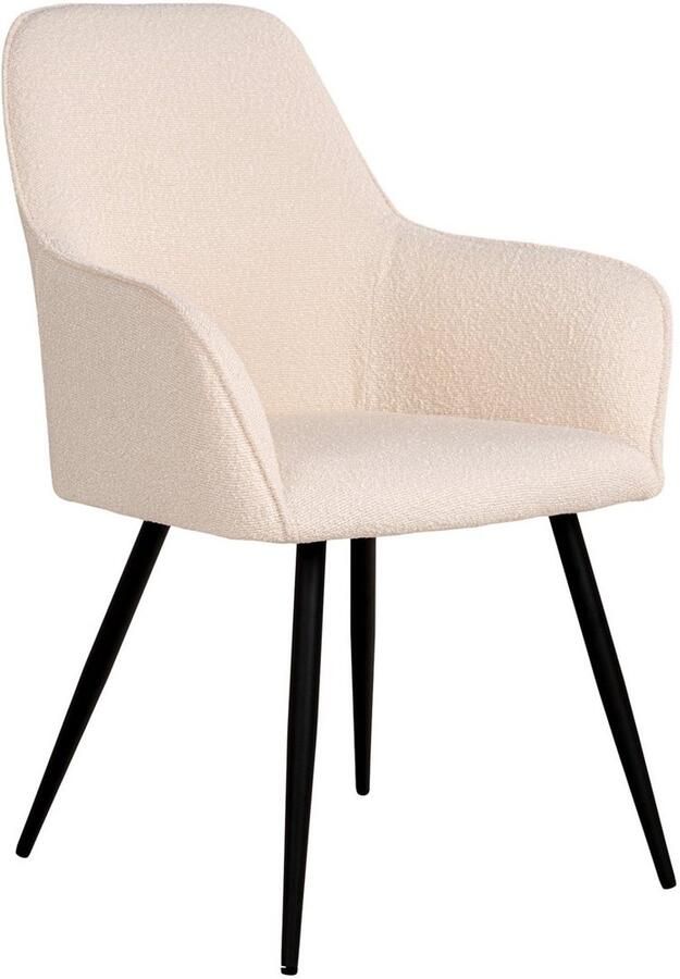 Harbo Dining Chair Set Bouclé stoel gestoffeerde zitplaatsen Modern Comfort 65 cm x 57cm x 87 cm