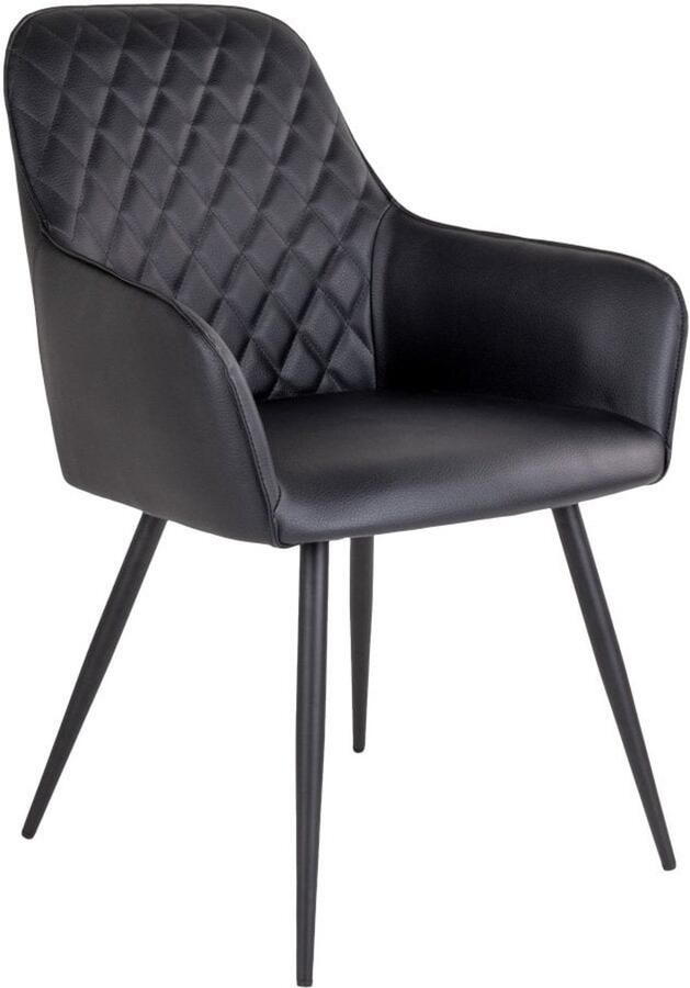 Harbo Dining Stoelset PU lederen stoel gewatteerde eetkamerstoelen comfortabele zitplaatsen 57 cm x 65 cm x 87 cm