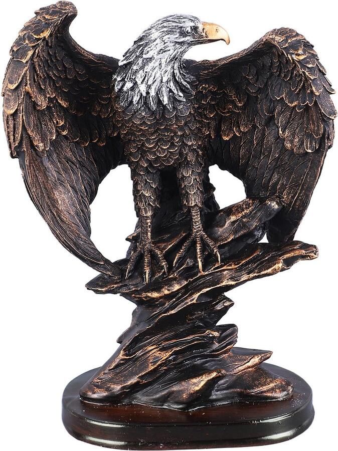 Hars Adelaar Beeld Levendig Levensecht Adelaar Beeldje Adelaar Sculptuur Hars Tafelblad Decoratie Tafelblad Beeld voor Thuis Bureau Plank Decoratief Figuur