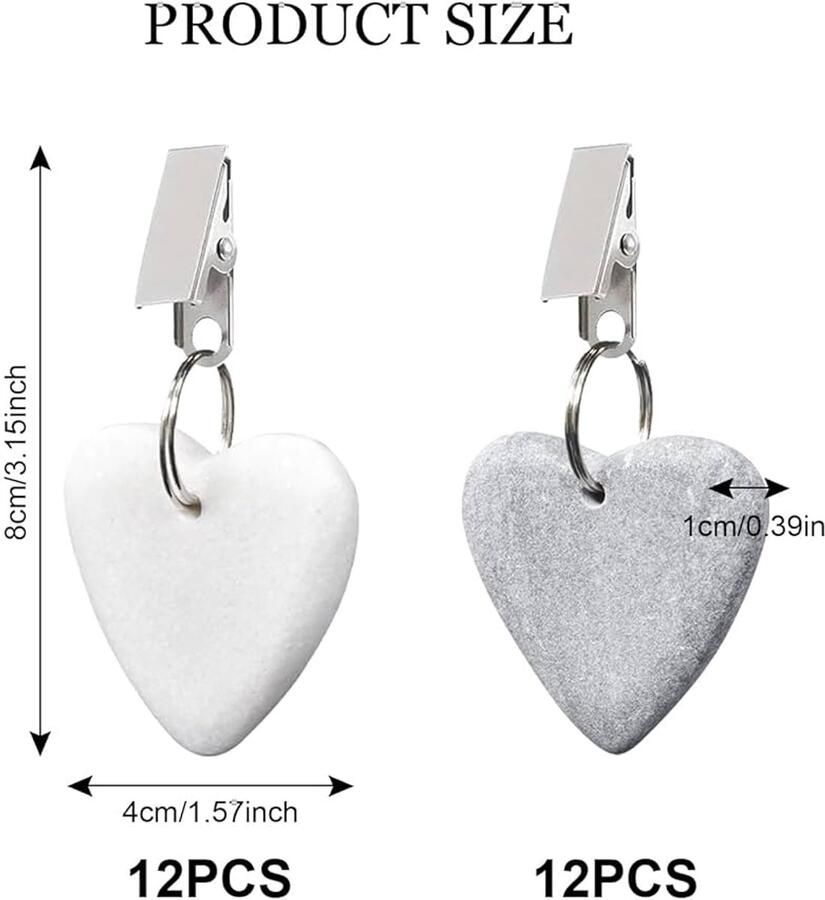 Hartvormige tafelkleedgewichten Elegant en praktisch Set van 12