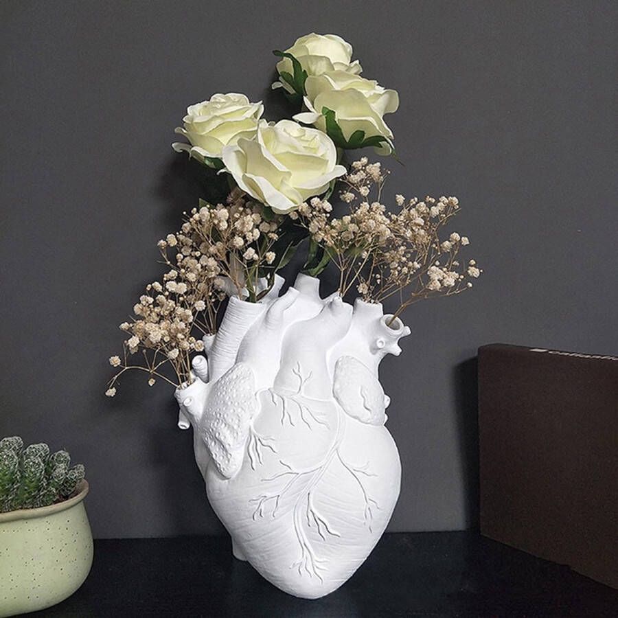 Hartvormige vaas anatomische bloempot decoratieve bloemenvaas decoratie meubels standbeeldenplanter voor bruiloft feest woonkamer tv kast slaapkamer