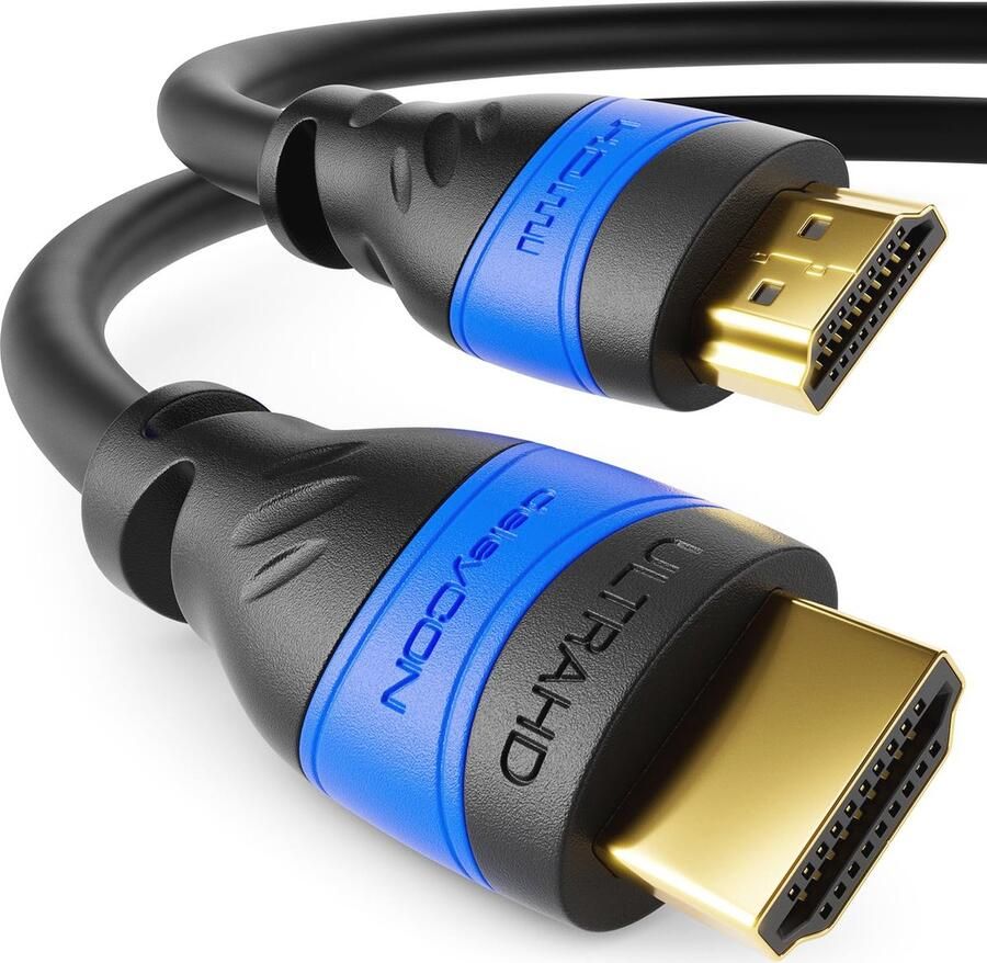 HDMI-kabel 0 5m High Speed 4K UHD 2160p met Ethernet Compatibel met TV Spelcomputers en Meer
