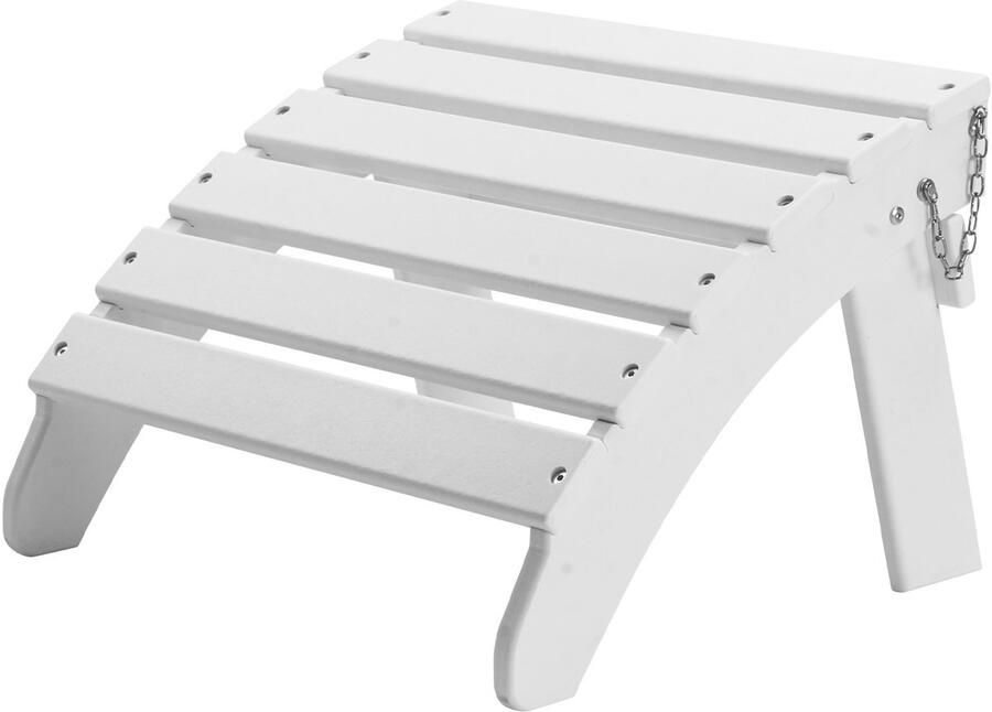 Hdpe Opvouwbare Adirondack Voetenbank 17 7 X 19 7 X 13 8 Inch Weerbestendige Voetensteun voor Adirondack Stoel Ideaal voor Veranda Zwembad Gazon Achtertuin Wit