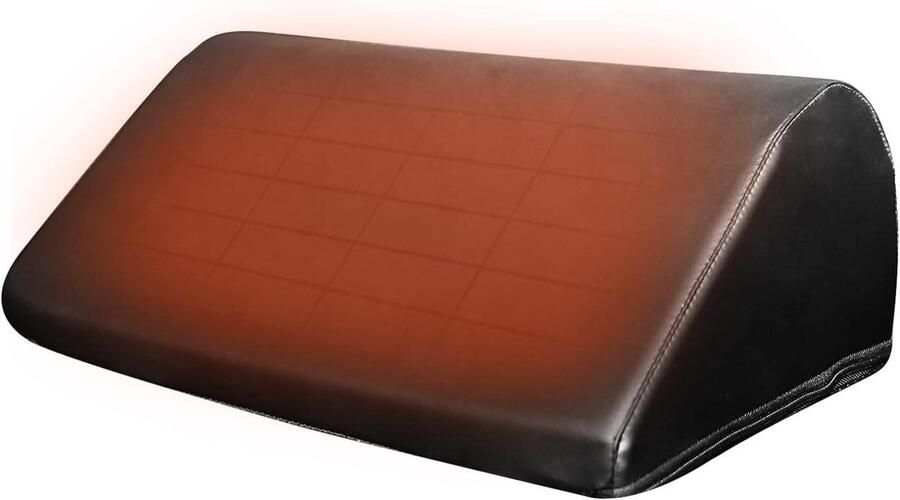 Heated Footrest Desk Soft Memory Foam with Leather Upholstery Ergonomic Footrest for Office and Home