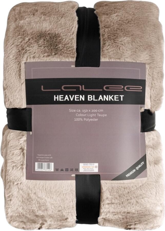 Heaven fleece Deken Blanket Zachte deken 150x200 cm licht taupe