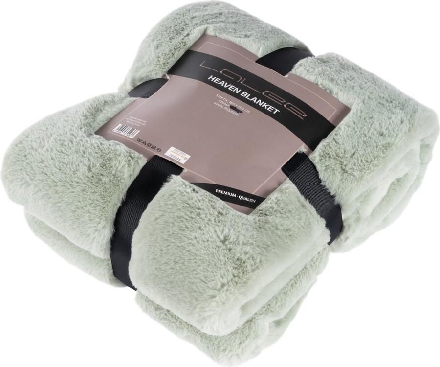 Heaven fleece Deken Blanket Zachte deken 150x200cm licht groen