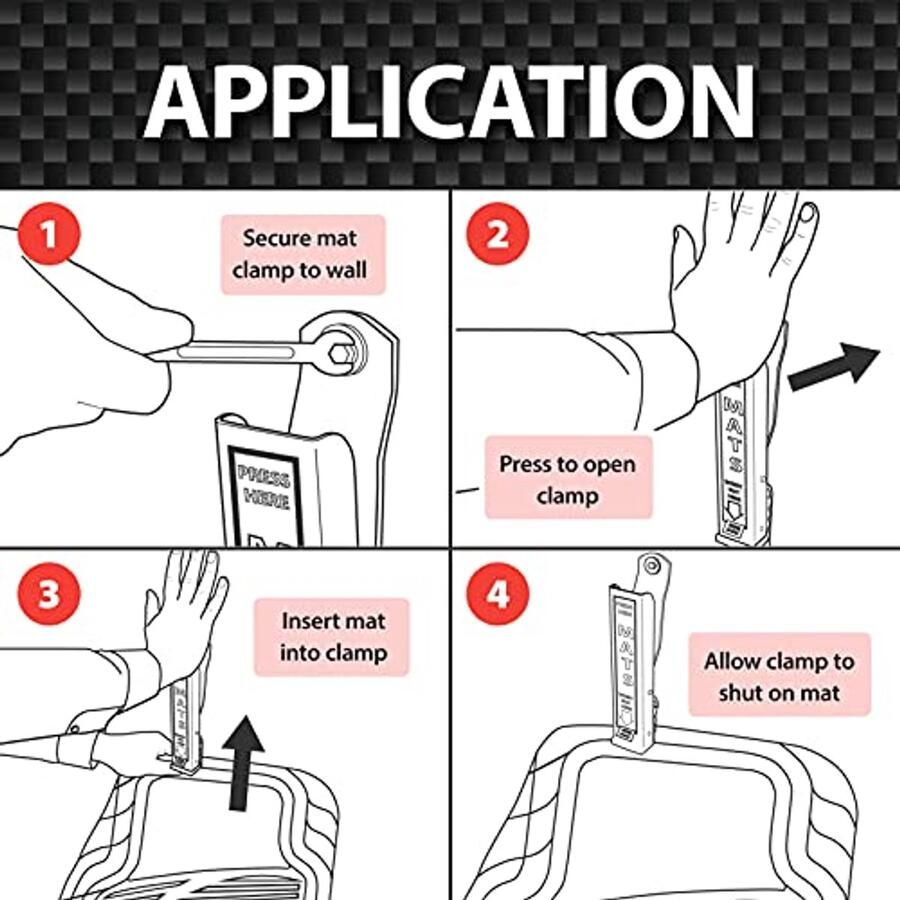 Heavy-duty Aluminium Matklem voor Vloermatten Set van 4