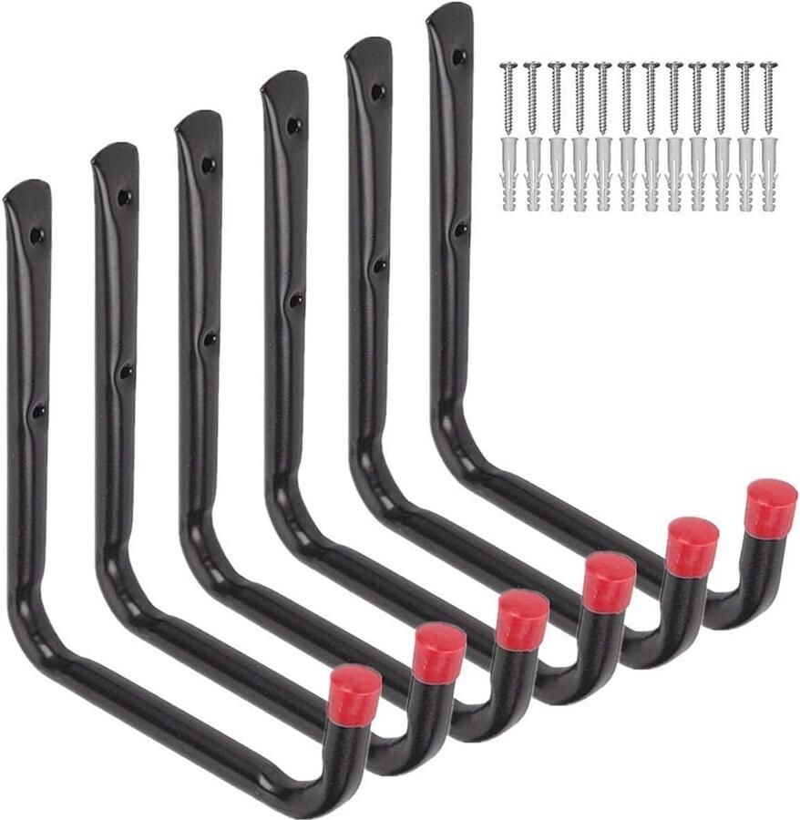 Heavy Duty Garage Storage Utility Hooks Universal Wall Mount U Rack Organizer System All-Purpose Hangende Hangers voor fiets Stoel Ladders Slang Gereedschap Schuur - Foto 2