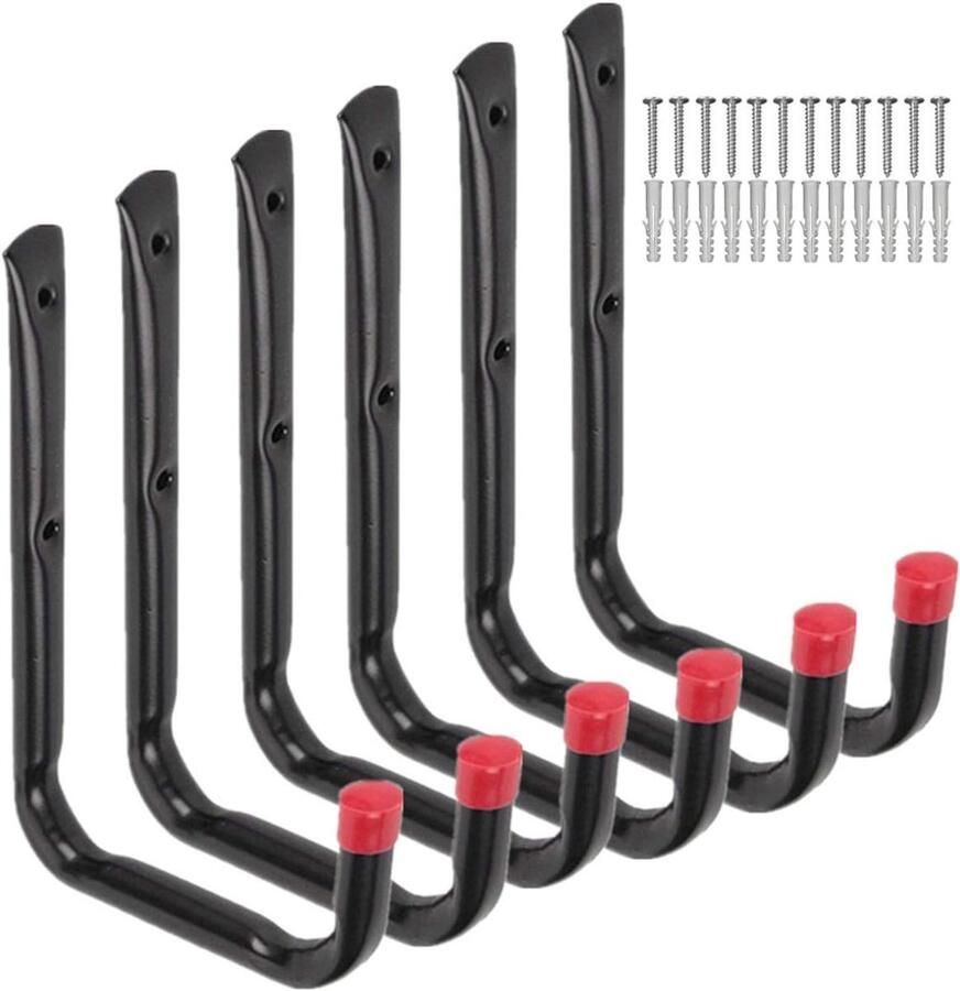 Heavy Duty Garage Storage Utility Hooks Universal Wall Mount U Rack Organizer System All-Purpose Hangende Hangers voor fiets Stoel Ladders Slang Gereedschap Schuur - Foto 3