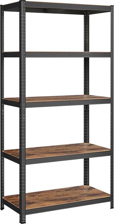Rootz Living Rootz Heavy Duty staande plank metalen frame stalen constructie roestbestendig verstelbare planken 50 cm x 100 cm x 200 cm