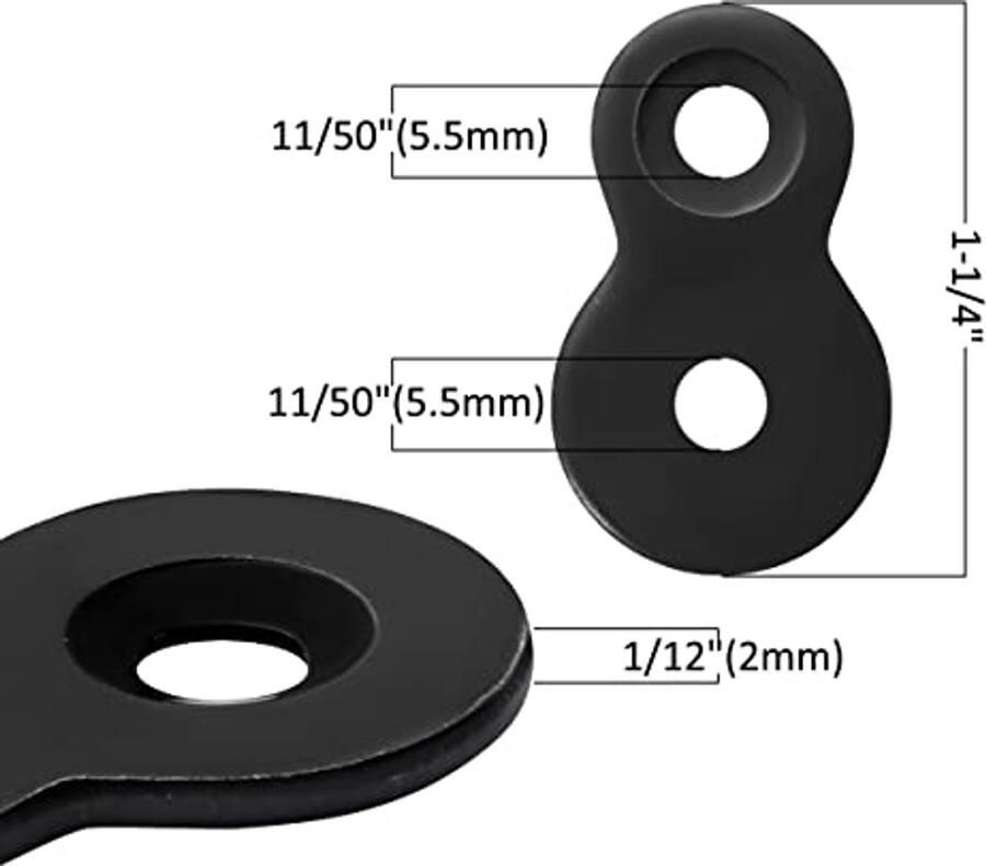 Heavy Duty Tafelblad Bevestigingsmiddelen Figuur 8 Connectoren (40 Stuks)