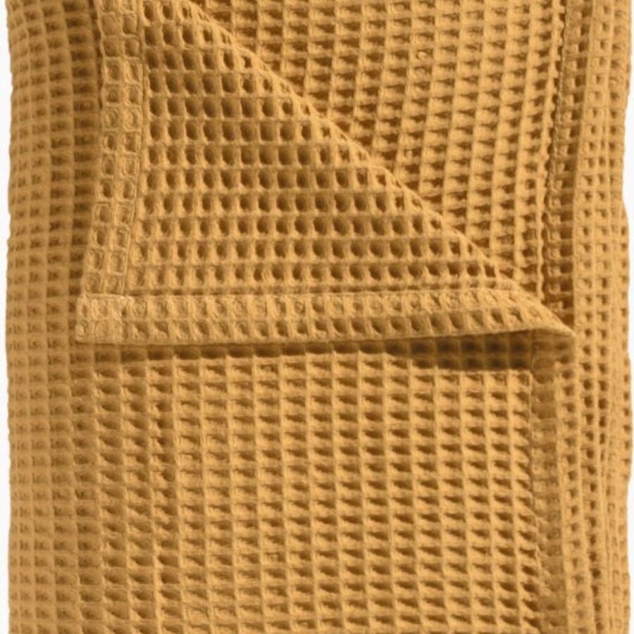 Heckettlane Bed Sprei Wafel Bedsprei 1 persoons Wafeldeken 180x260 Geel