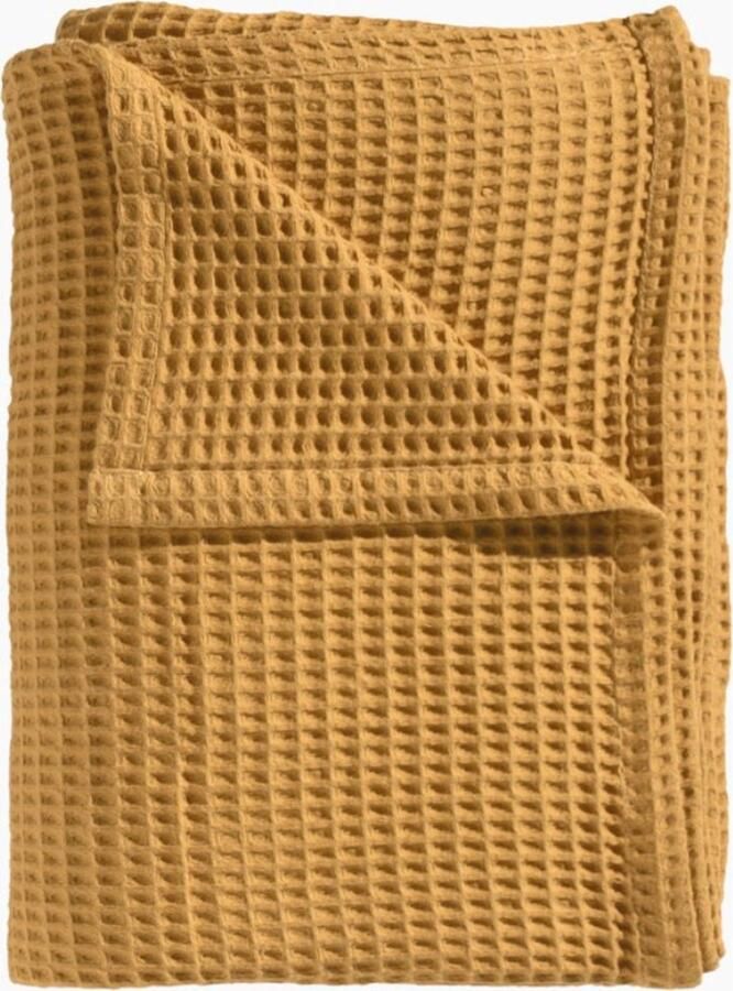 Heckettlane Bed Sprei Wafel Bedsprei 1 persoons Wafeldeken 180x260 Geel