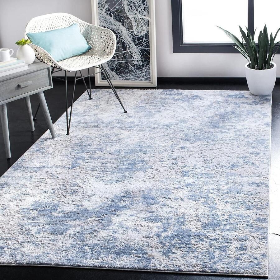 Hedendaagse Handgetuft Rechthoekig Vloerkleed Abstract Collectie ABT141 Grijs-Zwart 122 x 183 cm Woonkamer Slaapkamer Binnenruimte vloerkleed