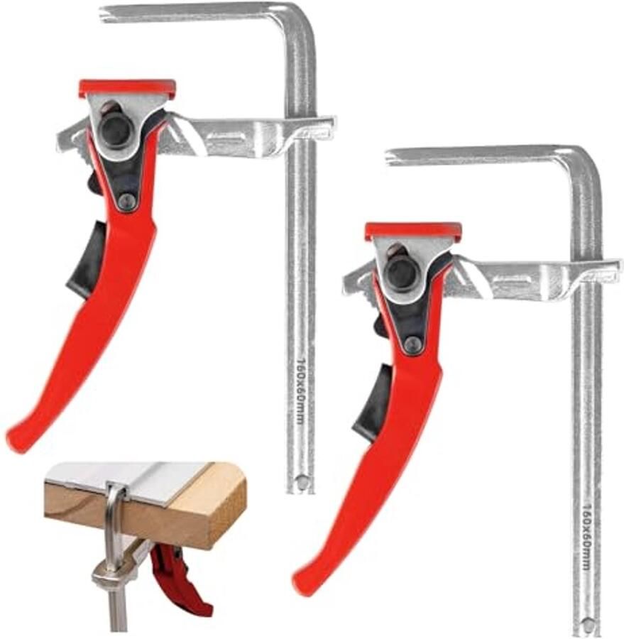 Hefboomklem set Volledig stalen tafelklem met snelspanner voor slijpen en snijden