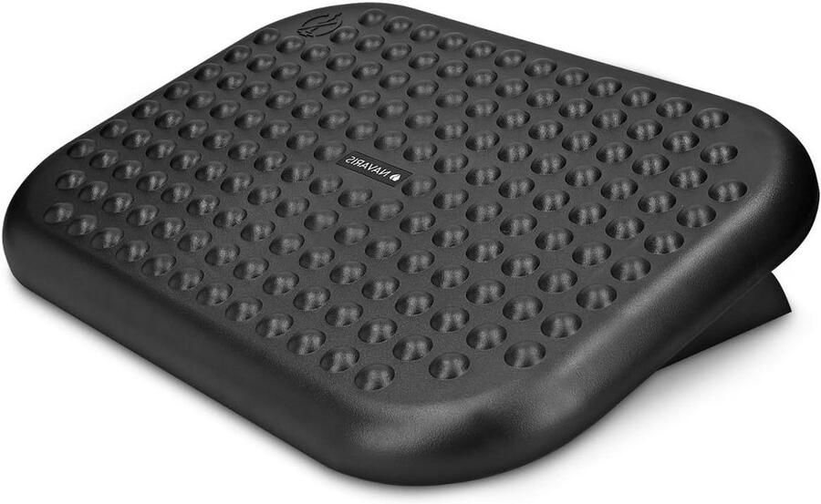 Height Adjustable Footrest Optimal Posture Footstool Tilting Footrest for Office and Home Anthracite