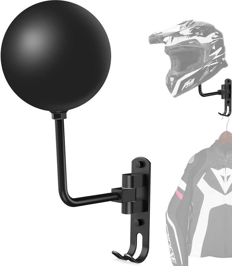 Helmhouder Wandsteun 1 Stuk Helm Kapstok Standaard Hoedenhouder Displayhouder Essentieel Voor Motorliefhebbers Geschikt voor Motorhelm Fietshelm Baseballhelmen Zwart