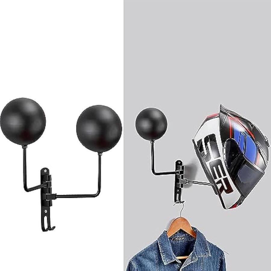 Helmstandaard Motorfiets Helmstandaard Helmhouder Muurbevestiging Roterende Hoedenbeugel Meerdere Helmen Muurbevestigde Motorfiets Frames Motorfiets Helm Display Racks Met Haken