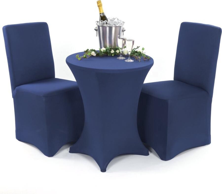 Henry set van 4 stretch stoelhoezen ronde en hoekige stoelleuningen bi-elastische pasvorm met zegel van Öko-Tex-standaard 100: getest vertrouwen (antraciet)