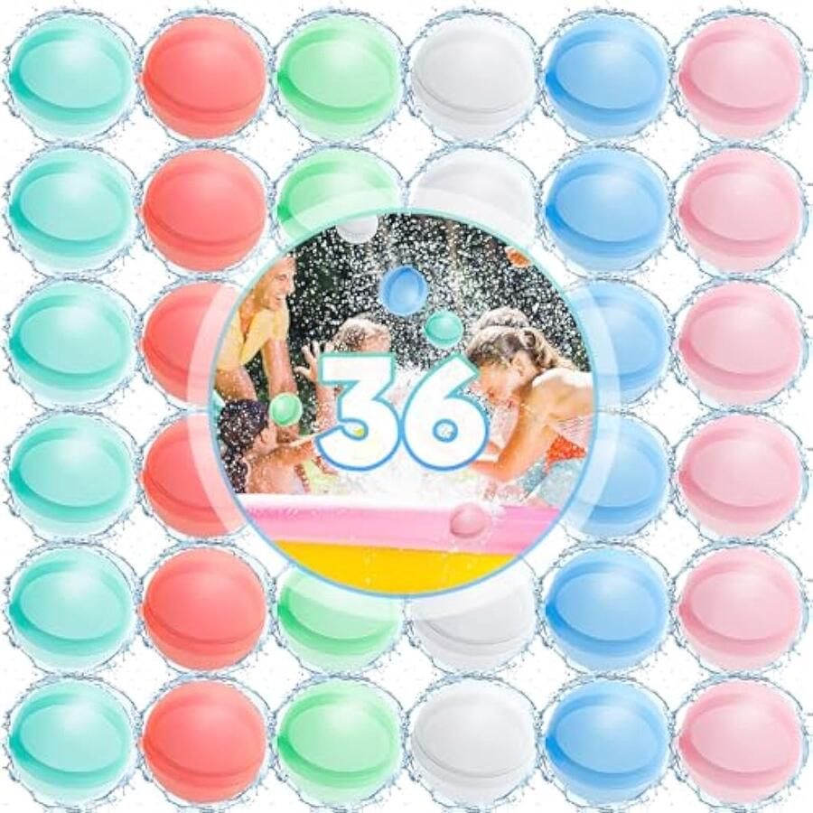 Herbruikbare waterbommen 36 stuks herbruikbare waterbommen zelfsluitend navulbare waterbommen magnetisch