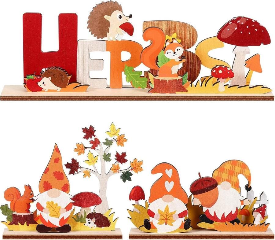 Herfst Decoratie Hout Opzet Herfst Decoratie Herfst Decoratie Buiten Binnen Herfst Creatieve Sets Herfst Tafel Opzetstukken Ornamenten Herfsttijd Herfst Thanksgiving Decoratie