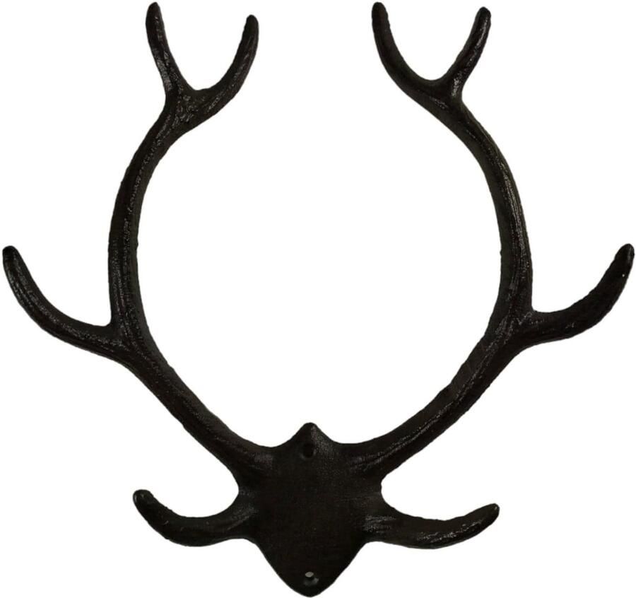 Hertengewei Kledinghaak Decoratieve Kapstok 1 stuk Gietijzer 33 x 29 cm