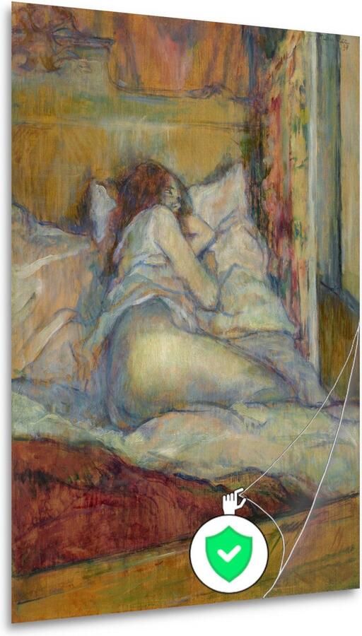 Het bed Henri de Toulouse-Lautrec poster Vrouw muurdecoratie Posters Oude meesters Wanddecoratie klassiek Poster woonkamer Kantoor accessoires poster 80x120 cm