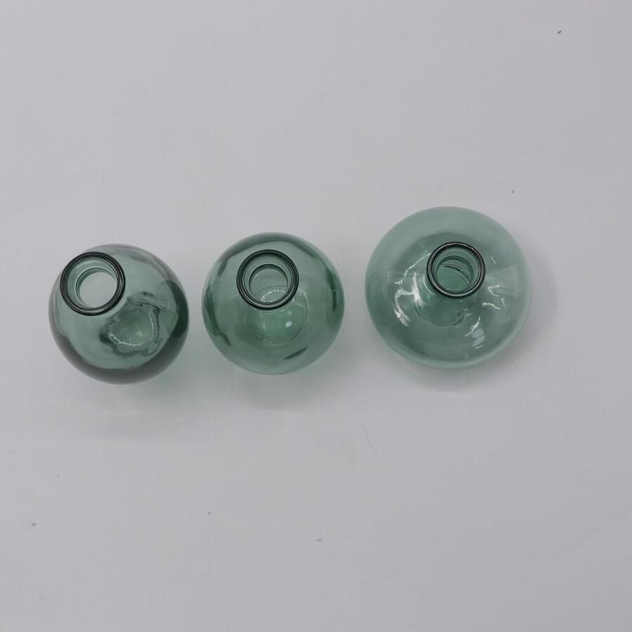 Kleine vazen ​​voor tafeldecoratie gemaakt van Hewory 6-delige vaas glazen minivaasset moderne glazen vaas groene kleine bloemenvazen ​​voor bruiloftsdecoratie tafel woonkamer decoratie