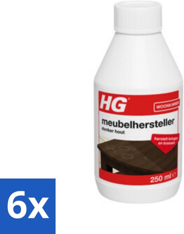 HG Meubelhersteller Donker Hout 250 ml Voordeelverpakking 6 stuks