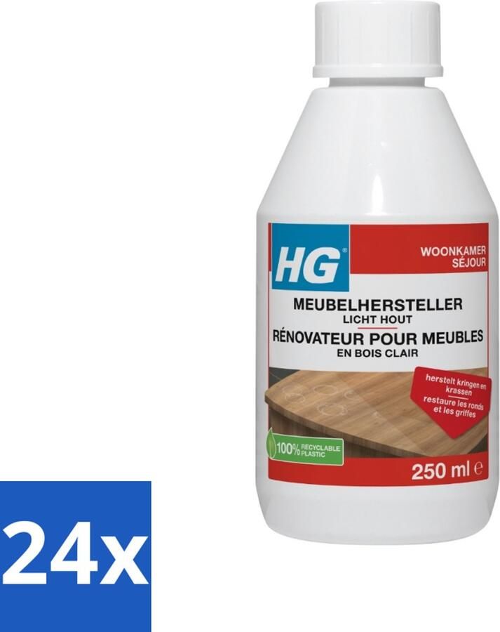 HG Meubelhersteller Licht Hout 250 ml Voordeelverpakking 24 stuks