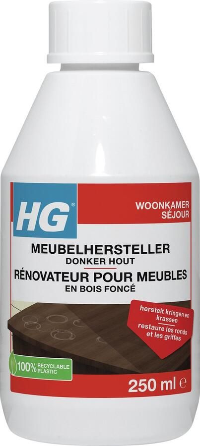 HG meubelhersteller donker hout 250ml herstelt de natuurlijke kleur verwijdert vlekken kringen en krassen - Foto 2