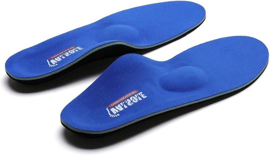 Orthopaedic Insoles for High Arch Support Men and Women Medical Functional Shoe Insoles for Flat Feet Plantar Fasciitis and Foot Pain (Blue-107B)