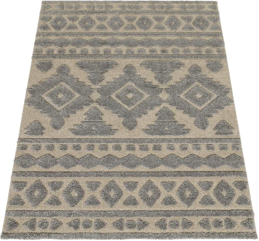 High -pile tapijt Noordse en geometrische patronen zacht duurzaam minimalistisch