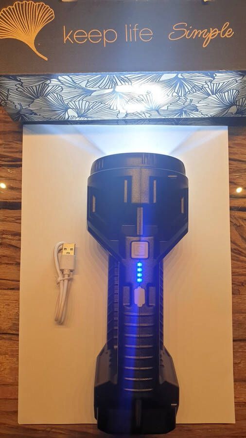 High Power LED Flashlight Powerful USB Rechargeable Torch Portable Handheld Outdoor Lamp Built-in Battery COB 7 LED Flashlights Outdoor Lightweight Lighting LED Torch Searchlight For Camping Power Spotlight With Sidelight Waterproof Torch Lantern - Foto 2