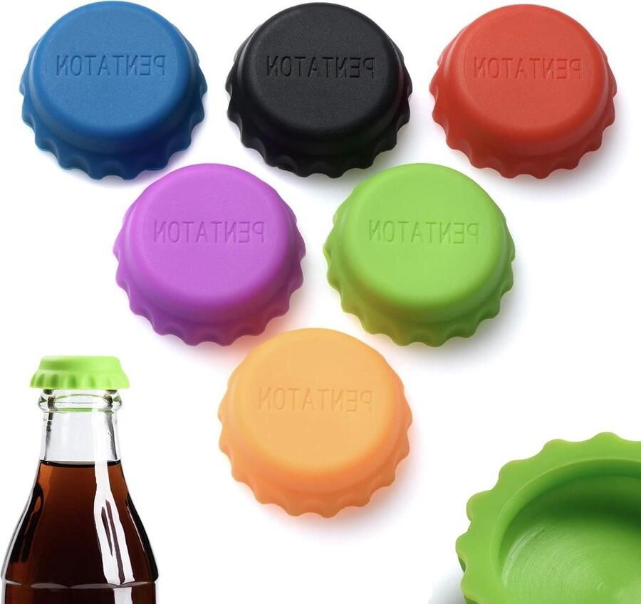 High Quality Silicone Bottle Cap Closure Reusable Beer Bottle Cap Practical Bottle Lids for Glass Bottles (Pack of 60)