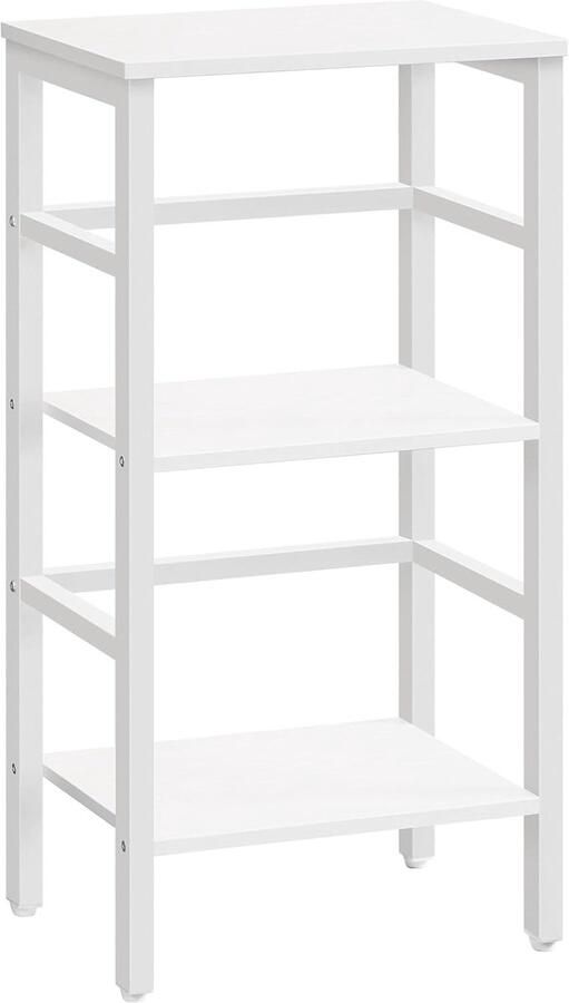 High Side Table 3 Tier Record Player Stand Plant Stand & Bookshelf Industrial Storage Table for Living Room Bedroom Office wit