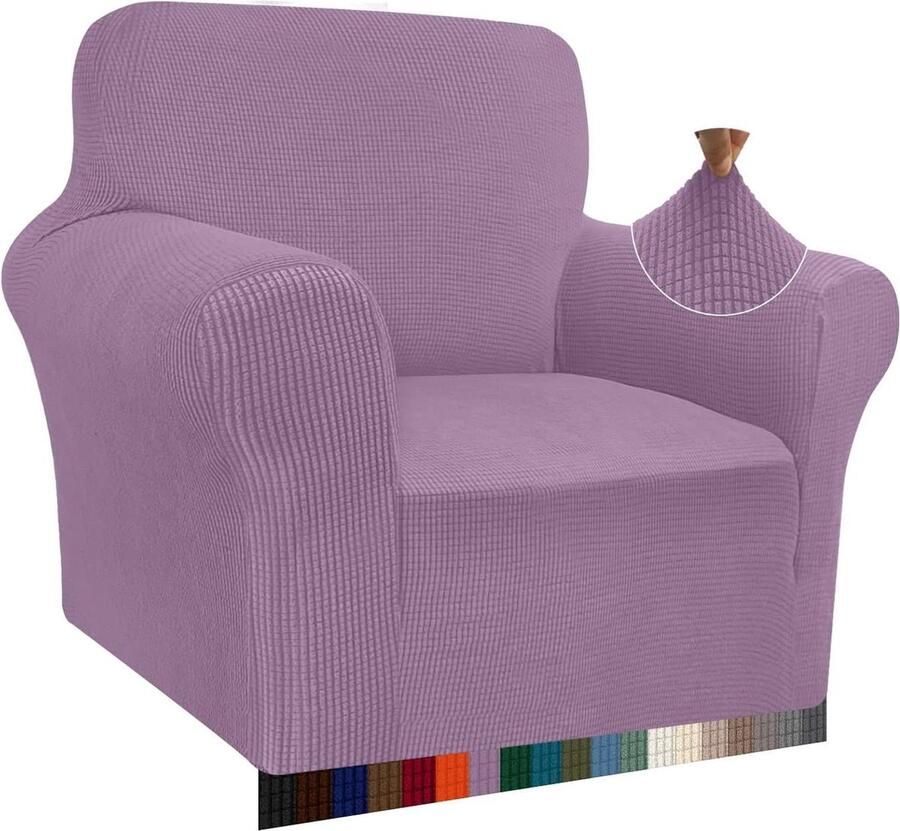 High Stretch Bankovertrek Moderne jacquard 1 stuk Paars Elastisch