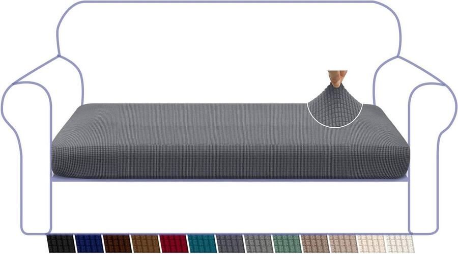 High Stretch superzachte bankovertrek beschermend jacquard spandex-stof met elastische onderkant 3-zits grijs content in html toegevoegd hoekbank hoes stretch