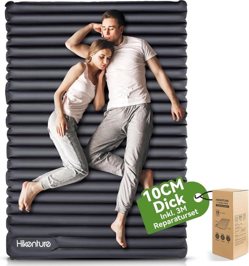 HIKENTURE Camping Opblaasbare Slaapmat Voor 2 Personen Zelfopblazend
