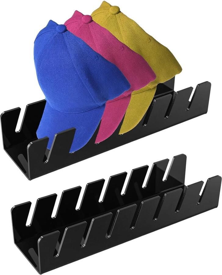 Hoedenstandaard Zwart Set van 2 Acryl