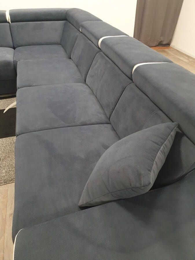 ARIZONA Grafiet Wit Hoekbank Arizona Blauwe Grafiet Wit (Echt Fotos) - Foto 2