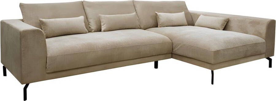 Vente-unique Hoekbank ESOPE Stof Beige Hoek rechts L 313 cm x H 80 cm x D 171 cm