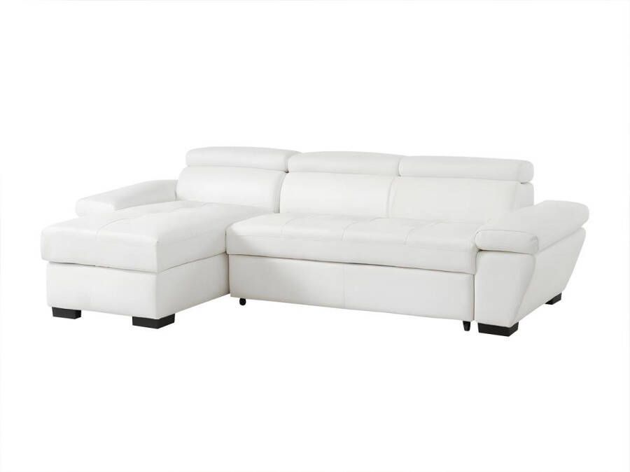 LINEA SOFA Hoekbank JONOVA Leer Wit Hoek links L 256 cm x H 83 cm x D 154 cm - Foto 4