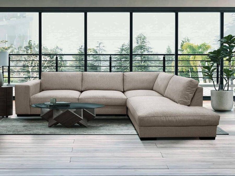 Hoekbank MESETA Stof Beige Hoek rechts L 285 cm x H 85 cm x D 205 cm